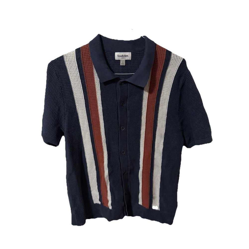 This Goodfellow & Co men's short-sleeve sweater polo shirt Size L